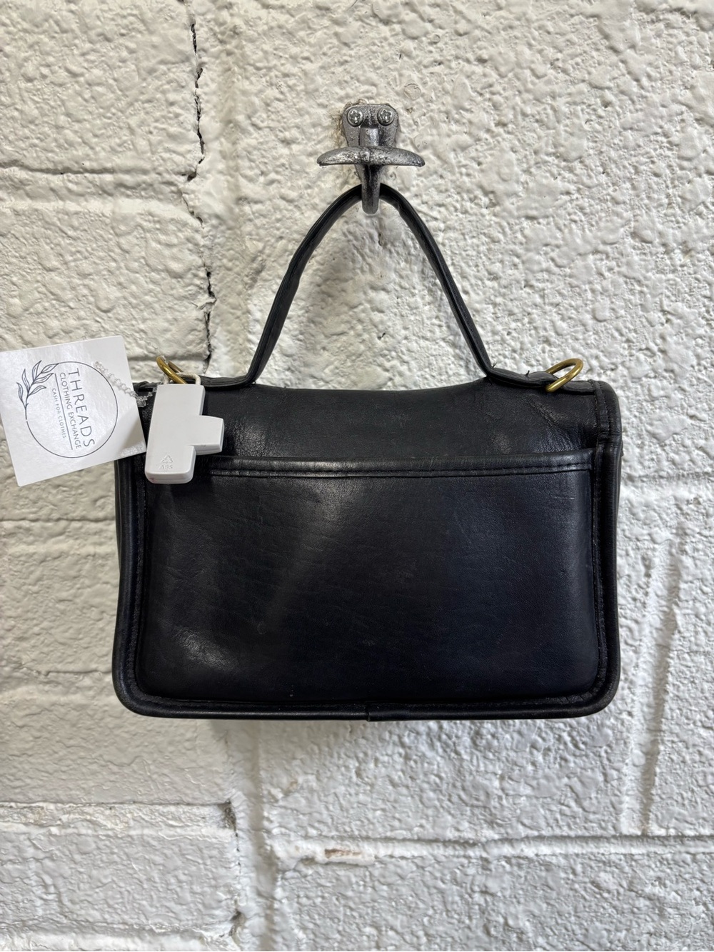 Vintage 9924 Coach Casino Black Leather Turn-Lock Shoulder Bag - Picture 3 of 9